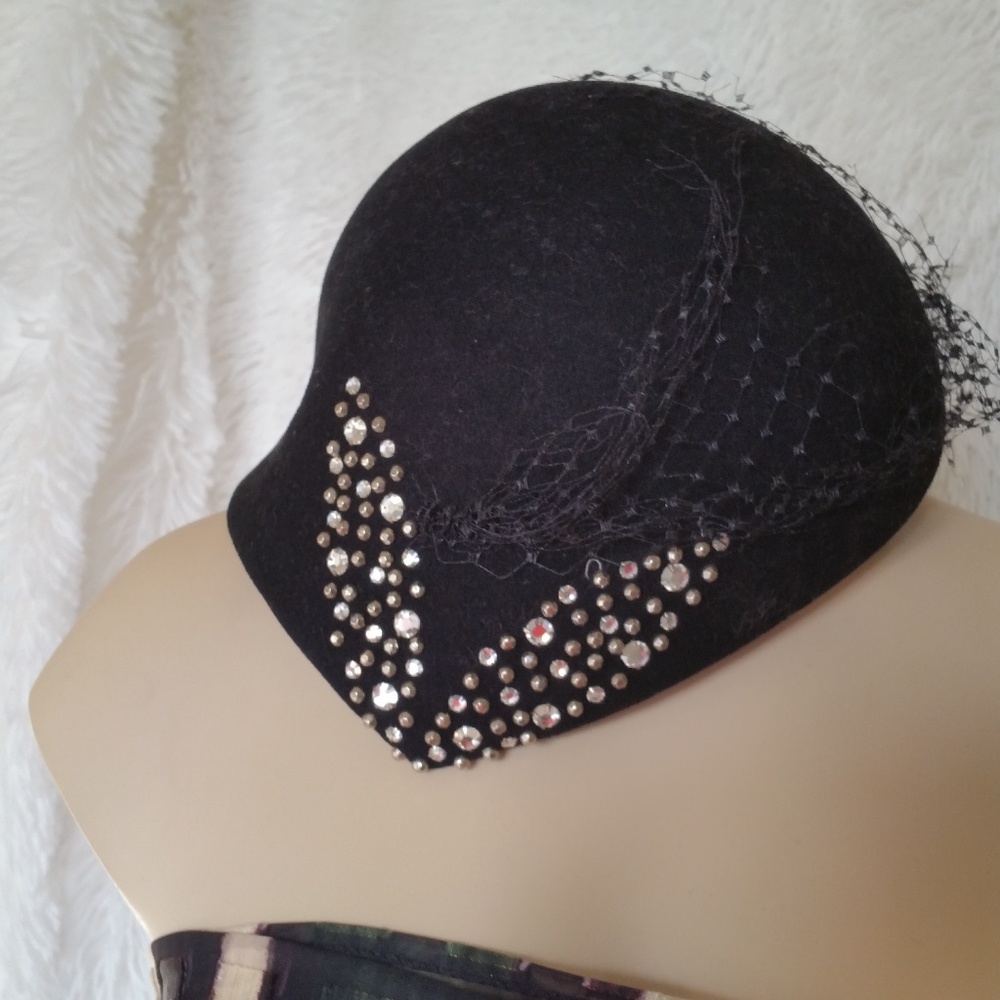 Rare EXCELLO Crystals Vintage Hat Geo. W. Bollman Saks Fifth Avenue - Picture 10 of 14